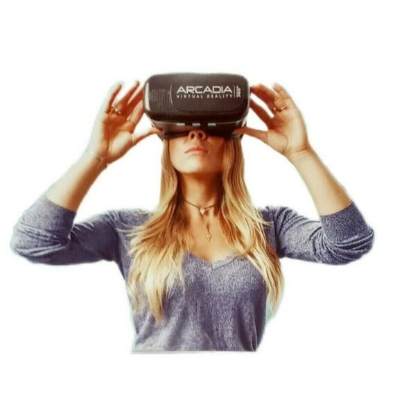 Arcadia Virtual Reality Headset Black 360 VR V1-0917 Works with Smartphone New - Picture 6 of 10